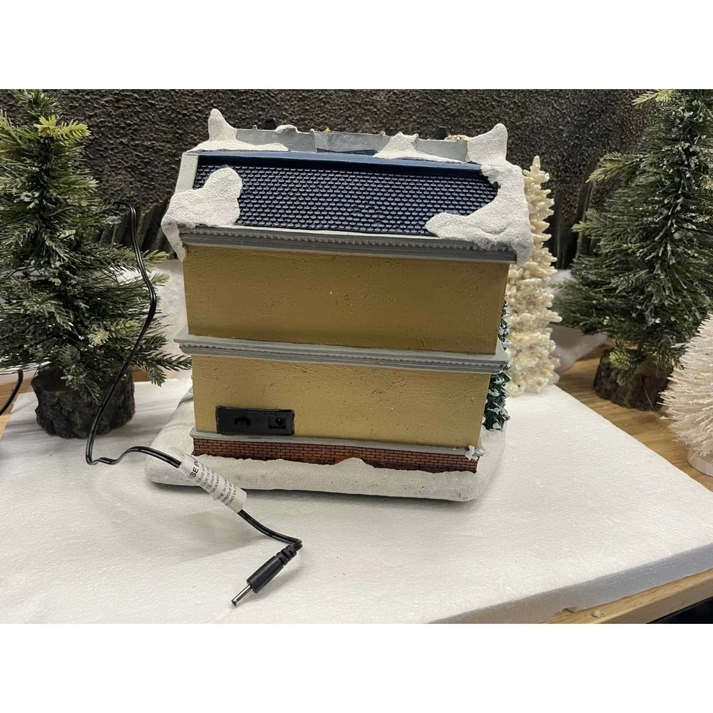 Carole Towne BOWEN STATION LIBRARY Musical LED Christmas Village Flashing lights